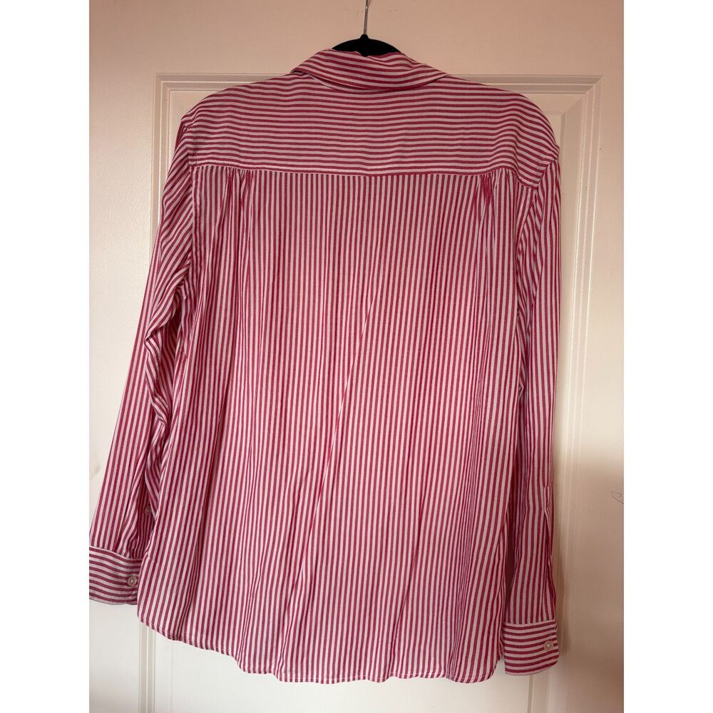 7 for all Mankind Striped Pink Long Sleeve Casual Work Button Down